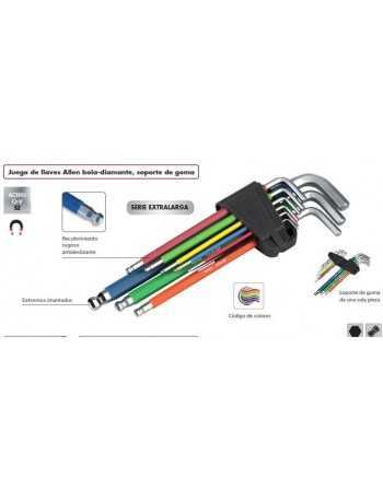 JUEGO 9 LLAVES ALLEN BOLA MULTICOLOR.