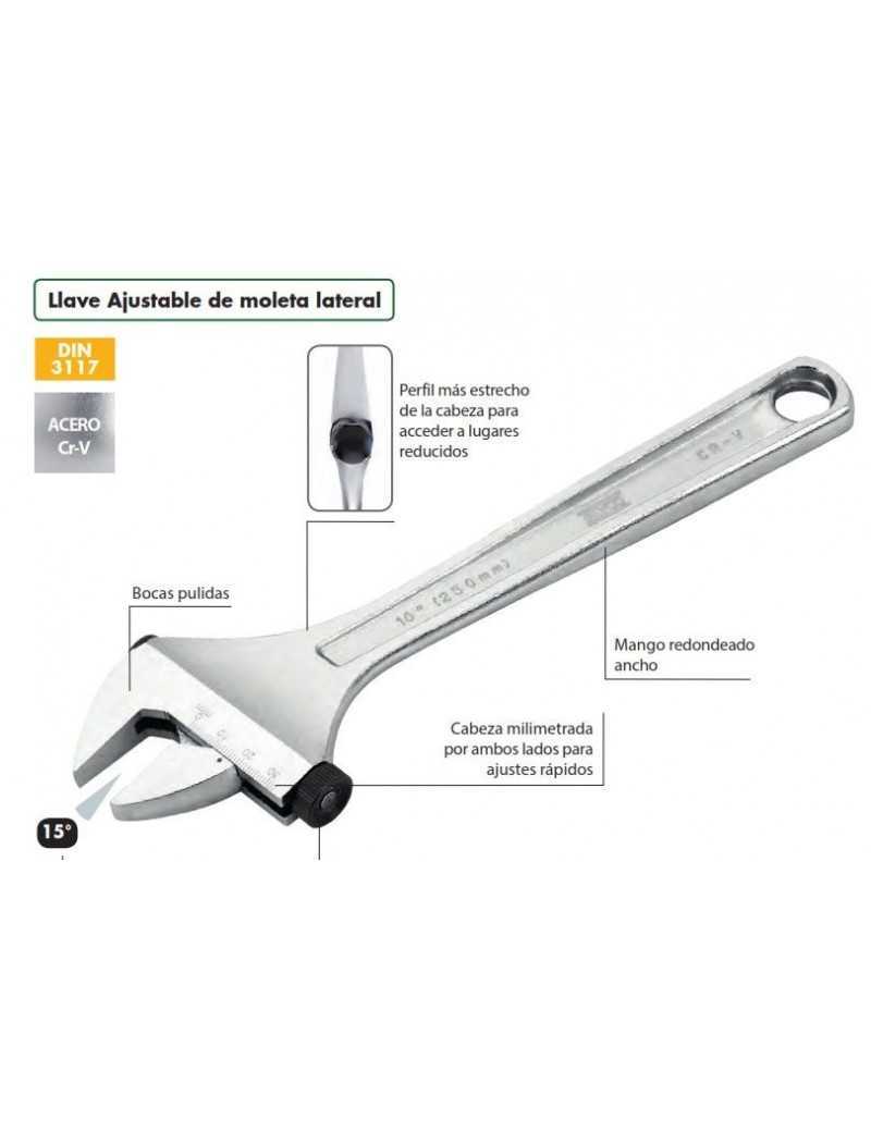 LLAVE AJUSTABLE M/ LATERAL 8