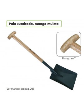 PALA CUADRADA M/MULETA .