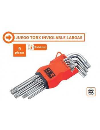 JUEGO LLAVE TORX INV.LARGAS 9UND.