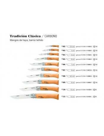 NAVAJA OPINEL CARBONO P/MADERA Nº 3