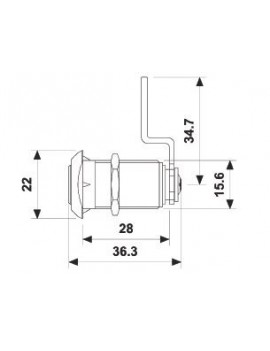 CERRADURA BUZON 713-28 DORADO 2