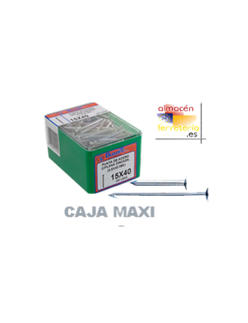 MAXI PUNTA ACERO C/PL ZINC.1.5X15