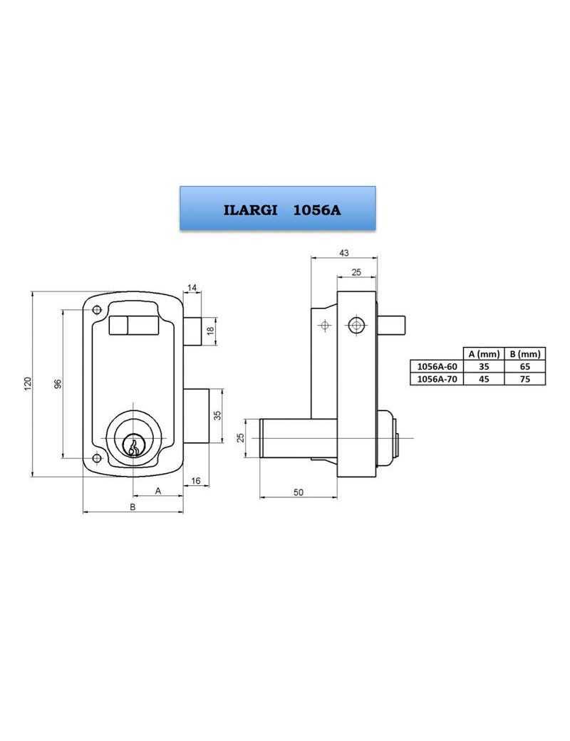CERRADURA ILARGI 1056A 60 DRCHA.R