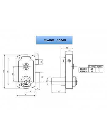 CERRADURA ILARGI 1056B 60 DRC.BR.