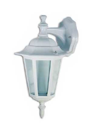 FAROL DE PARED DE JARDÍN 60W BLANCO DOWN