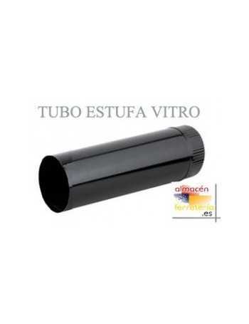 TUBO ESTUFA VITRIF. NEGRO 80MM.