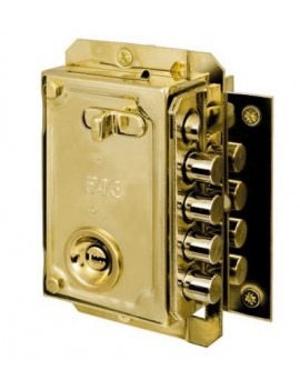 CERRADURA FAC S-90/P SGURD. DORADA DRCHA.