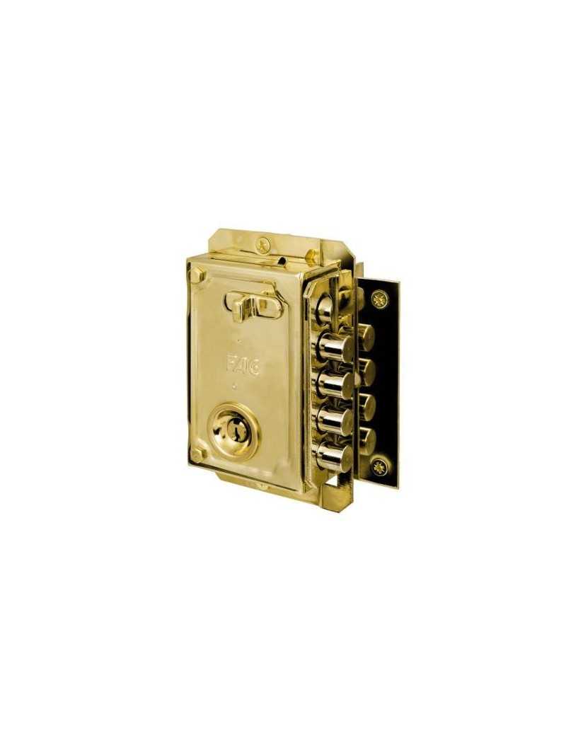 CERRADURA FAC S-90 DORADA DRCHA.