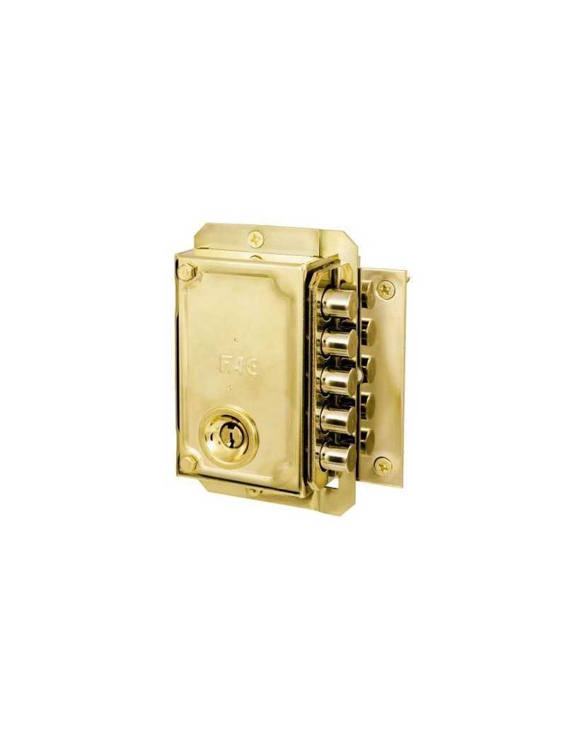 CERRADURA FAC S-90/C DORADA DRCHA.
