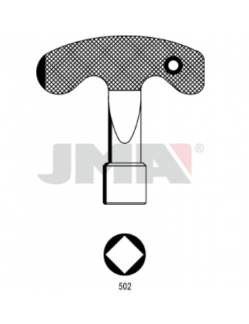 LLAVE FIJA CIERRE CUADRADO NIQUEL 8mm.