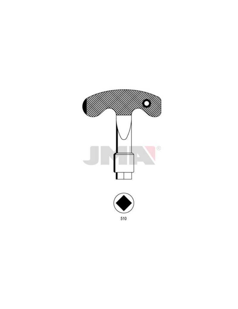 LLAVE FIJA CIERRE CUADRADO NIQUEL 8mm.