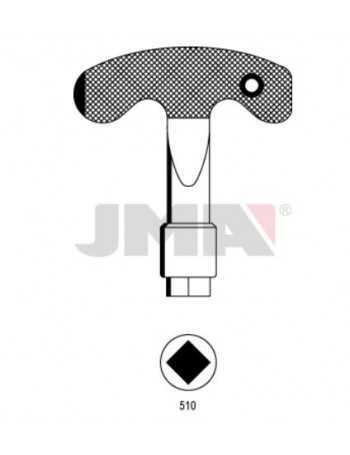 LLAVE FIJA CIERRE CUADRADO NIQUEL 8mm.