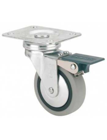 RUEDA 50 PLACA GRIS C/FRENO.