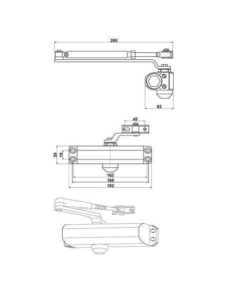 CIERRAPUERTAS 23 LINCE NEGRO.
