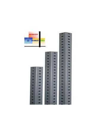 ANGULO RANURADO 3 MTR 40X40 GRIS