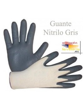 GUANTE NITRILO GRIS T.10