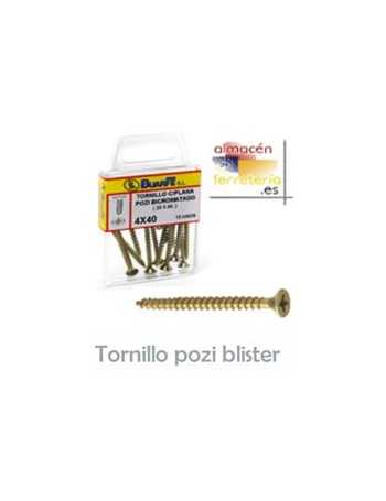 BLISTER TORNILLO POZI 3*16