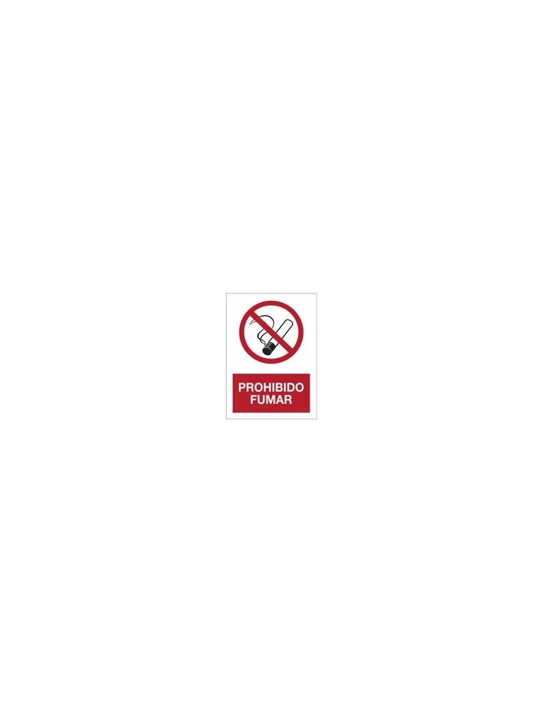 Cartel prohibido fumar horizontal